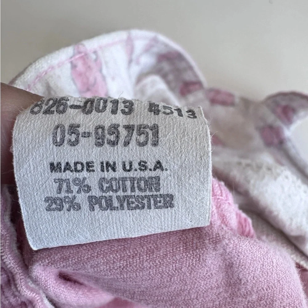 Vintage 90s Osh Kosh B'Gosh Girls Pink Overalls Elephant Corduroy USA Size 24 M